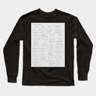 Geometric Formulas Long Sleeve T-Shirt